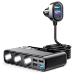 154W 9-in-1 Car Charger Adapter with 3 Sockets, 6 USB Ports, Fast Charging 3 57492-d39b39.webp