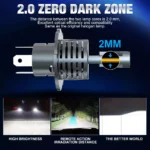 H4 LED Headlight Bulbs 9003 HB2 Canbus High Low Beam – 30,000LM 6500K Turbo Lamp 7 57702 6c3622