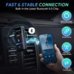 Bluetooth 5.0 Car Adapter with AUX, Noise Canceling Microphone, Wireless Transmitter 4 57825 511b40