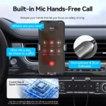 Bluetooth 5.4 Aux Adapter Wireless Car Receiver - USB to 3.5mm Jack, Handsfree Mic 8 57905 8dedc2