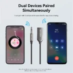 Bluetooth 5.4 Aux Adapter Wireless Car Receiver - USB to 3.5mm Jack, Handsfree Mic 7 57905 c48bc0