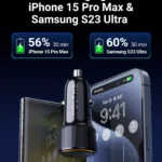 48W USB C Car Charger with 30W PD and 18W QC 3.0 for iPhone 15/14/13 and Samsung Galaxy S24 Ultra 5 60679 097c6d