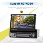 7" Retractable Touchscreen Car Stereo with Wireless CarPlay, Android Auto, and Backup Camera 7 60836 472d60