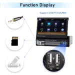 7" Retractable Touchscreen Car Stereo with Wireless CarPlay, Android Auto, and Backup Camera 5 60836 f956bc
