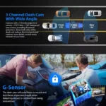 3-Channel 2K HD Dash Cam with Front, Rear & Inside Recording, IR Night Vision 5 60889 a86aa6