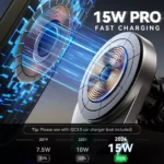 Magnetic Wireless Car Charger & Phone Holder - 15W Fast Charging Air Vent Mount 8 61100 f57241