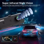 3 Lens Wi-Fi Dash Camera with Infrared Night Vision – 4K + 1080P 6 61208 b5bc16