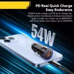54W USB Car Charger with 5A Fast Charging 6 61543 49c409
