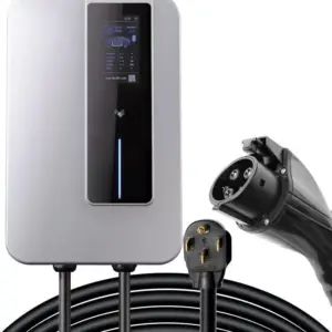 High-Speed 48A EV Wallbox Charger with RFID and App Control - 220V, 11.5KW, Type1, 7.5M Cable