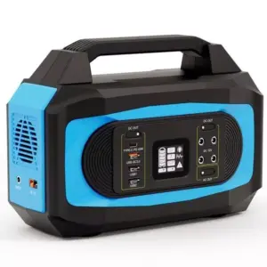 Compact 500W Portable Solar Power Station with AC Output, Large Capacity Lithium Battery and Solar Panel Kit
