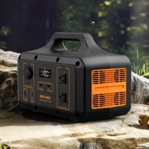 500W Portable Power Station with AC/DC Output, Type-C, USB Charging, and Car Jump Start Capability