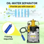 High-Pressure 4500PSI Portable Air Compressor with Auto-Stop & Water Cooling - Ideal for PCP Airguns, Scuba, and More 6 62796 63e8be