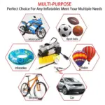 High-Power 150PSI Dual Cylinder Car Tire Inflator - 12V Portable Air Compressor & Pump Kit 5 62829 77055a