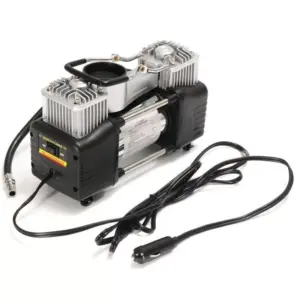 High-Power 150PSI Dual Cylinder Car Tire Inflator - 12V Portable Air Compressor & Pump Kit