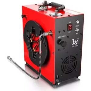 High-Pressure Portable PCP Air Compressor with Water and Fans Cooling - 5800Psi/40Mpa, 350W Motor, Auto Stop