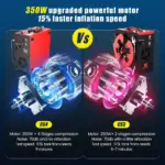 High-Pressure Portable PCP Air Compressor with Water and Fans Cooling - 5800Psi/40Mpa, 350W Motor, Auto Stop 5 62861 6d6e23