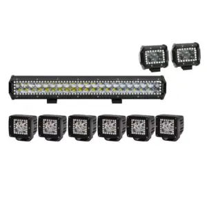 20-inch LED Light Bar + 6x 3-inch Spotlights + 2x 4-inch Fog Lamps with RGB Halo and App Control