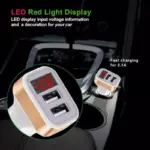 Dual USB Car Charger with LED Voltage Meter Display 7 62967 c23b6e
