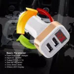 Dual USB Car Charger with LED Voltage Meter Display 5 62967 c25f44